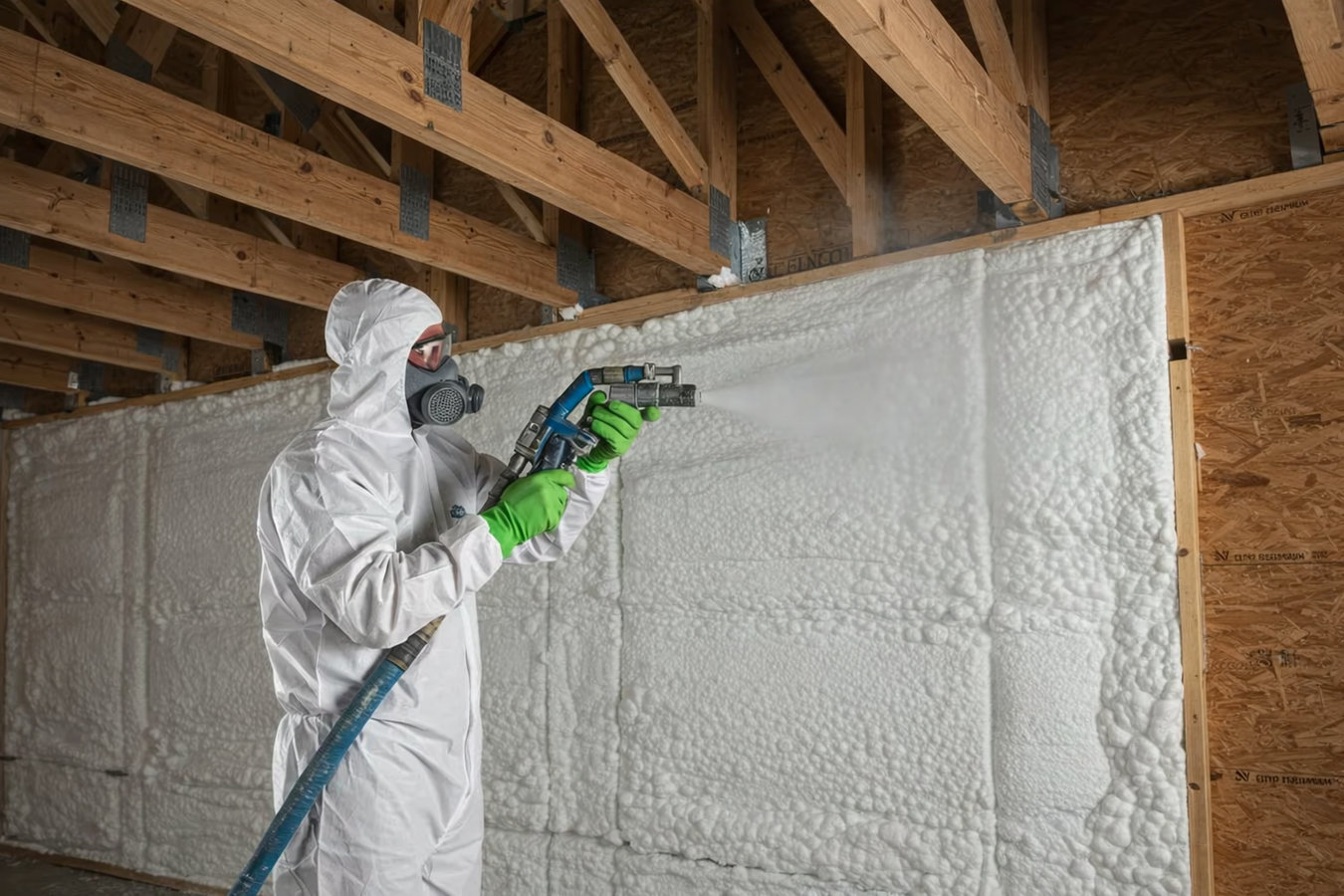 Spray foam insulation